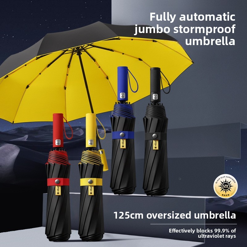 125CM Triple Fold Double Layer - đánh giá và giá Golf Umbrella Large