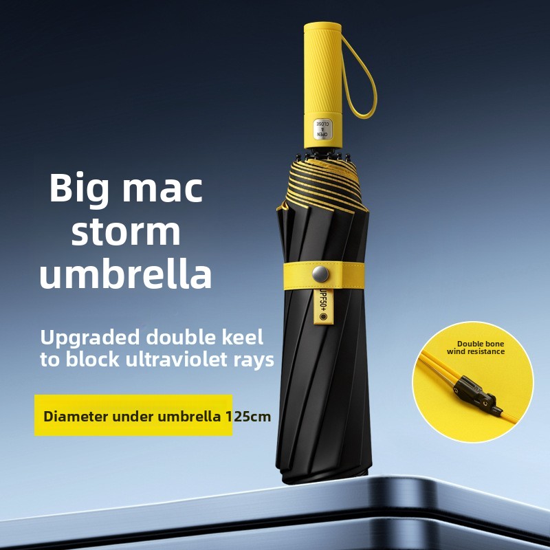 125CM Triple Fold Double Layer - đánh giá và giá Golf Umbrella Large