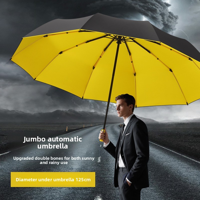 125CM Triple Fold Double Layer - đánh giá và giá Golf Umbrella Large