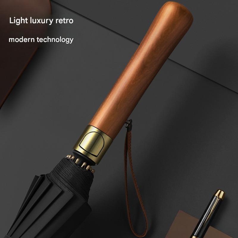16 Ribs Golf Umbrella Wooden H - đánh giá và giá Golf Umbrella Large