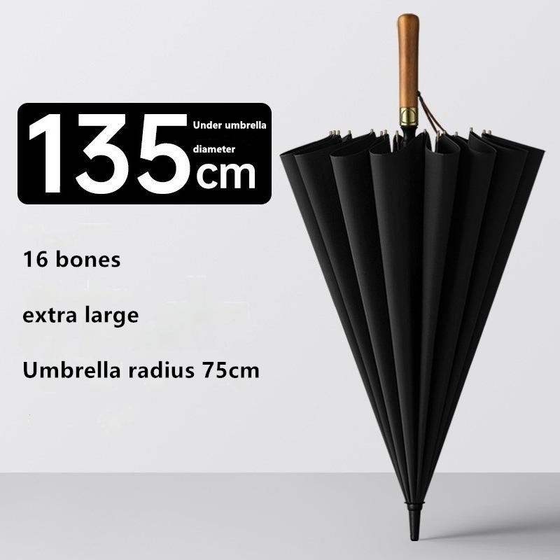 16 Ribs Golf Umbrella Wooden H - đánh giá và giá Golf Umbrella Large